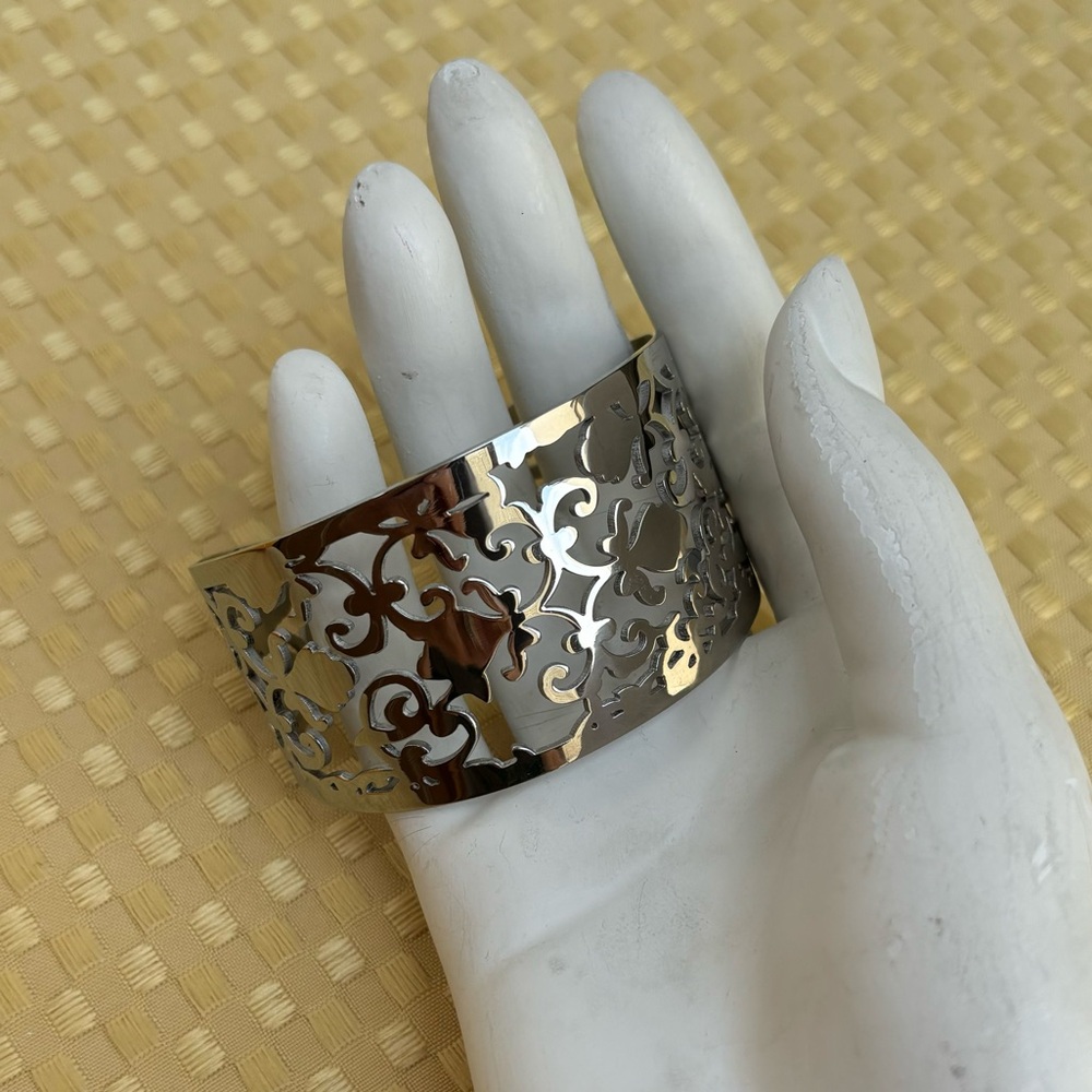 Silver Filigree Cuff Bracelet - Picture 4 of 9